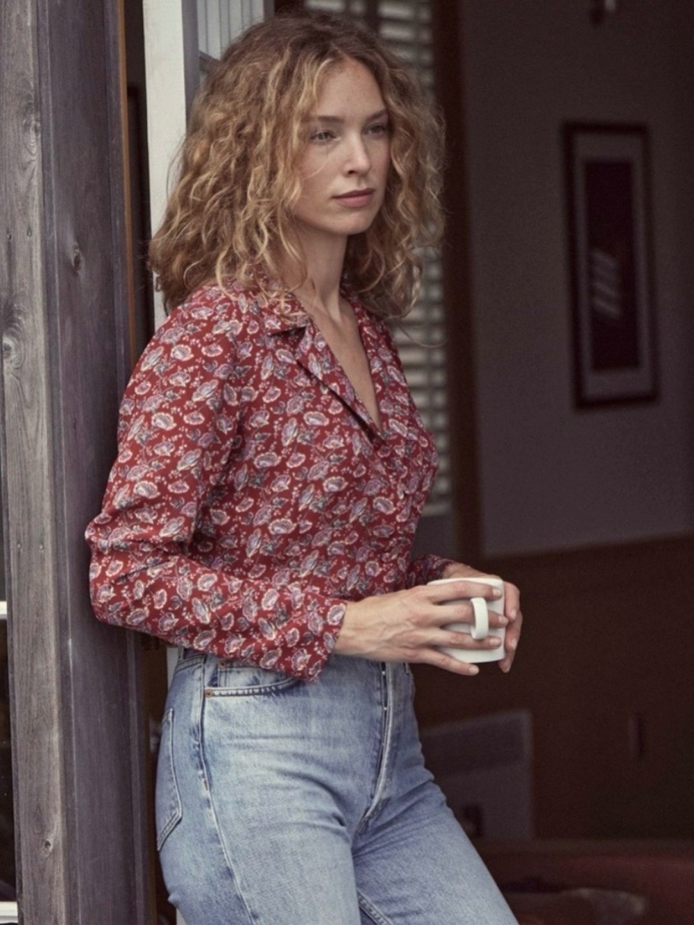 NWT DÔEN Abena Top in Garnet Arbor Rose Floral - Picture 8 of 8